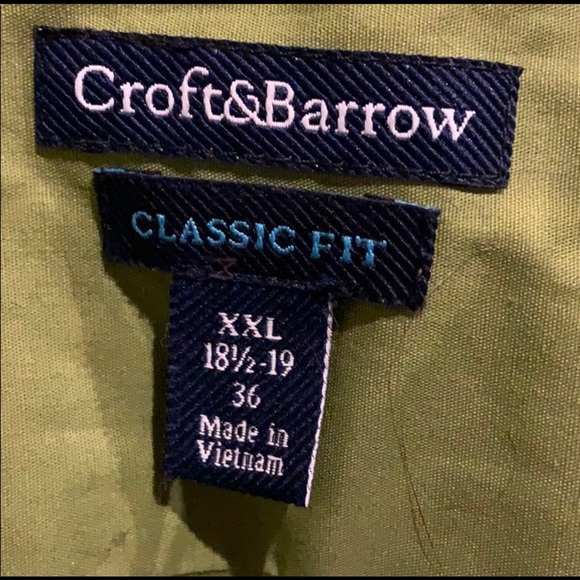 NWOT Men’s XXL (18.5-19 36) Croft & Barrow shirt - Picture 2 of 4